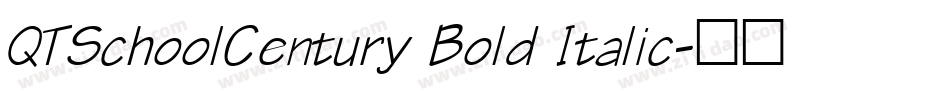 QTSchoolCentury Bold Italic字体转换